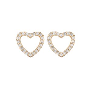 Christina Jewelry topaz sparkling hearts ørestikker i forgyldt med topas