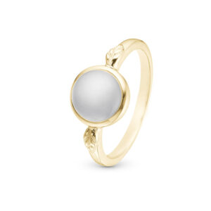 Christina Moonstone forgyldt ring, grå månesten