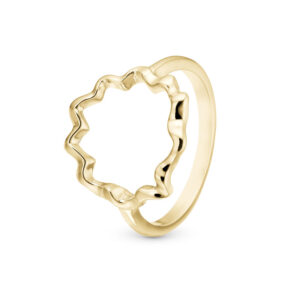 Christina Ocean Waves forgyldt cirkel ring