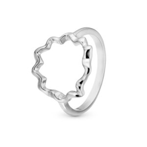 Christina Ocean Waves sølv cirkel ring