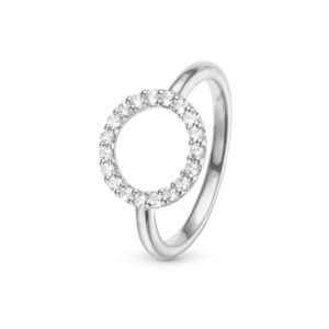 Christina Topaz Circle sølv ring med 19 ægte topaser