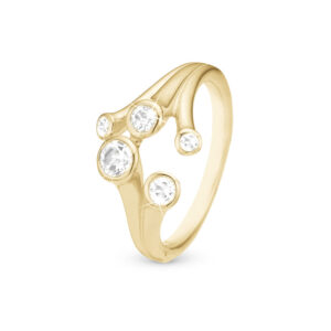 Christina Topaz fountain ring i forgyldt
