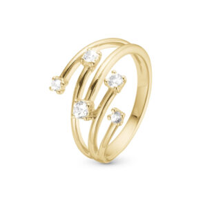 Christina Your Choice forgyldt ring med 5 ægte topaser