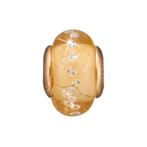 Christina charm til sølv armbånd Golden Topaz Globe i forgyldt