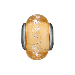 Christina charm til sølv armbånd Golden Topaz Globe i sølv