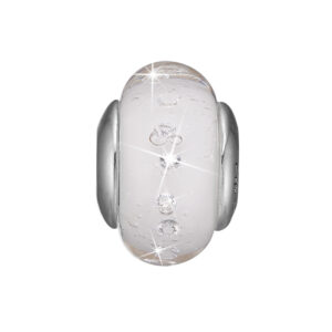 Christina charm til sølv armbånd White Topaz Globe i sølv