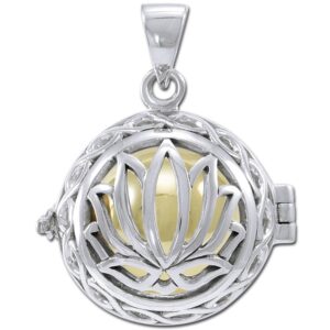 Engle kalder / Engleklokke med Lotus blomst - u/kæde