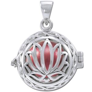 Engle kalder / Engleklokke med Lotus blomst - u/kæde