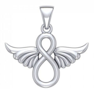 Englevinger - Uendelighedstegnet - vedhæng - u/kæde