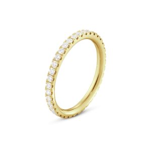 Georg Jensen Aurora ring i 18 kt rødguld med diamanter, mellem størrelse
