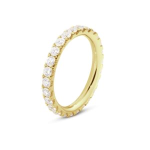 Georg Jensen Aurora ring i 18 kt rødguld med diamanter, stor størrelse