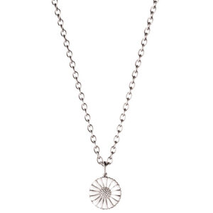 Georg Jensen Daisy Marguerit vedhæng 11 mm, sølv med hvid emalje