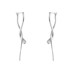 Georg Jensen Mercy lange ørehængere i sølv