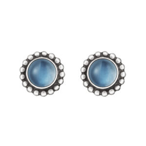 Georg Jensen Moonlight Blossom ørestikker 9, sølv med månesten