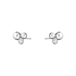 Georg Jensen Moonlight Grape Ørestikker i sølv med diamanter