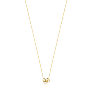 Georg Jensen Moonlight Grape halskæde i guld med brillant