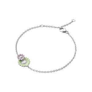 Georg Jensen x Stine Goya Daisy Marguerit armbånd, rosa/grøn