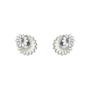 Georg Jensen x Stine Goya Daisy Marguerit ørestikker, beige/hvid