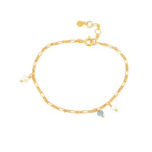 HULTQUIST Cliff forgyldt armbånd med ferskvandperle