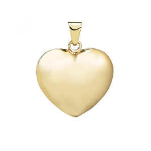 Hjerte vedhæng, 8 kt. guld 15x15 mm