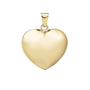Hjerte vedhæng, 8 kt. guld 18x15 mm