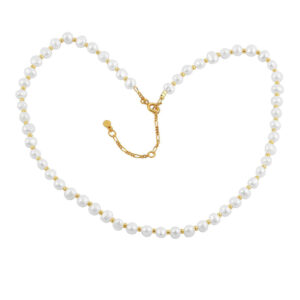 Hultquist Arabella forgyldt halskæde med perler