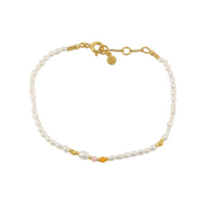 Hultquist Olivia forgyldt perle armbånd