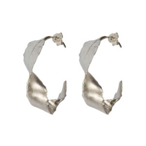 Hultquist Twisted Leaf blad øreringe i sølv