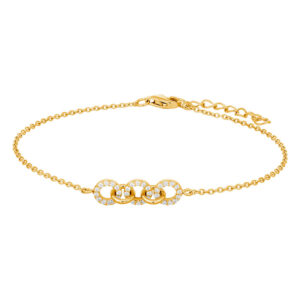 JOANLI Dina armbånd i forgyldt med små cirkler