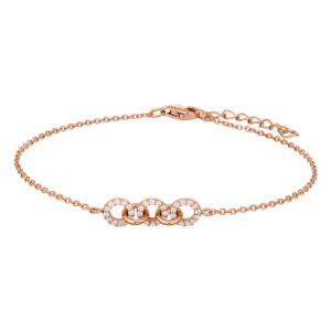 JOANLI Dina armbånd i rosaforgyldt med små cirkler
