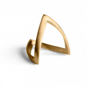 Jane Kønig V- ring, forgyldt