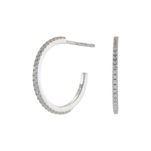 Joanli AdinaNor øreringe Ø18 mm i sølv med klare cubic zirkoner