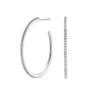 Joanli AdinaNor øreringe Ø28 mm i sølv med klare cubic zirkoner