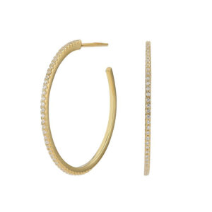 Joanli AdinaNor øreringe Ø28 mm i sølv med klare cubic zirkoner