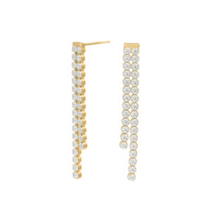 Joanli ELNANOR ørestikker i forgyldt med cz