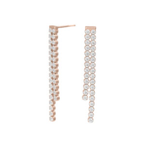 Joanli ELNANOR ørestikker i rosa med cz