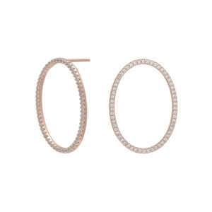 Joanli EMILYNOR ørestikker i rosa med cz