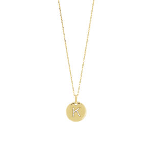 Joanli EllaNor forgyldt K halskæde, 45 cm