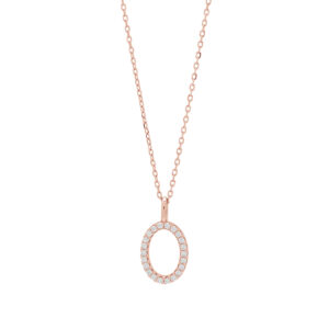 Joanli EmilyNor halskæde med vedhæng i rosa med zirkoner