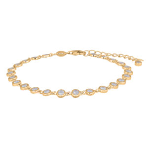 Joanli FannyNor armbånd i forgyldt med klare cubic zirkoner