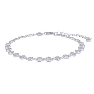 Joanli FannyNor armbånd i sølv med klare cubic zirkoner