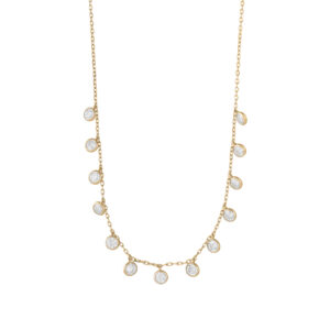 Joanli FannyNor halskæde i forgyldt med cubic zirkoner