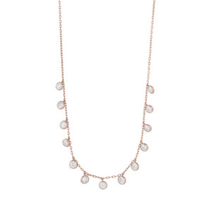 Joanli FannyNor halskæde i rosaforgyldt med cubic zirkoner
