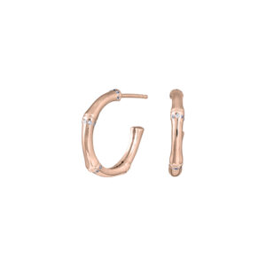 Joanli FlorinaNor bambus ring i rosaforgyldt med cubic zirkoner