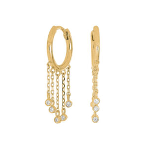 Joanli GiaNor øreringe i forgyldt med zirkoner