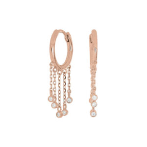 Joanli GiaNor øreringe i rosaforgyldt med zirkoner