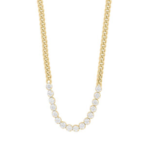 Joanli GinaNor halskæde i forgyldt med zirkoner