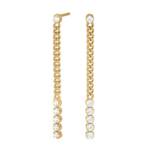 Joanli GinaNor ørehænger i forgyldt med zirkoner