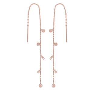 Joanli Gwennor ørehænger i rosaforgyldt med cz