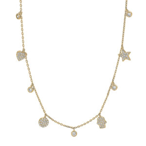 Joanli HayleyNor halskæde i forgyldt med zirkoner